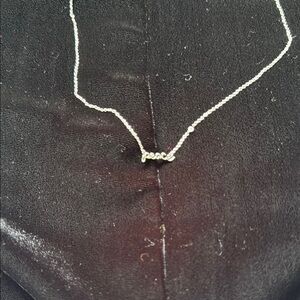 New Shy by Sydney Evan Peace Necklace Silver Diamond